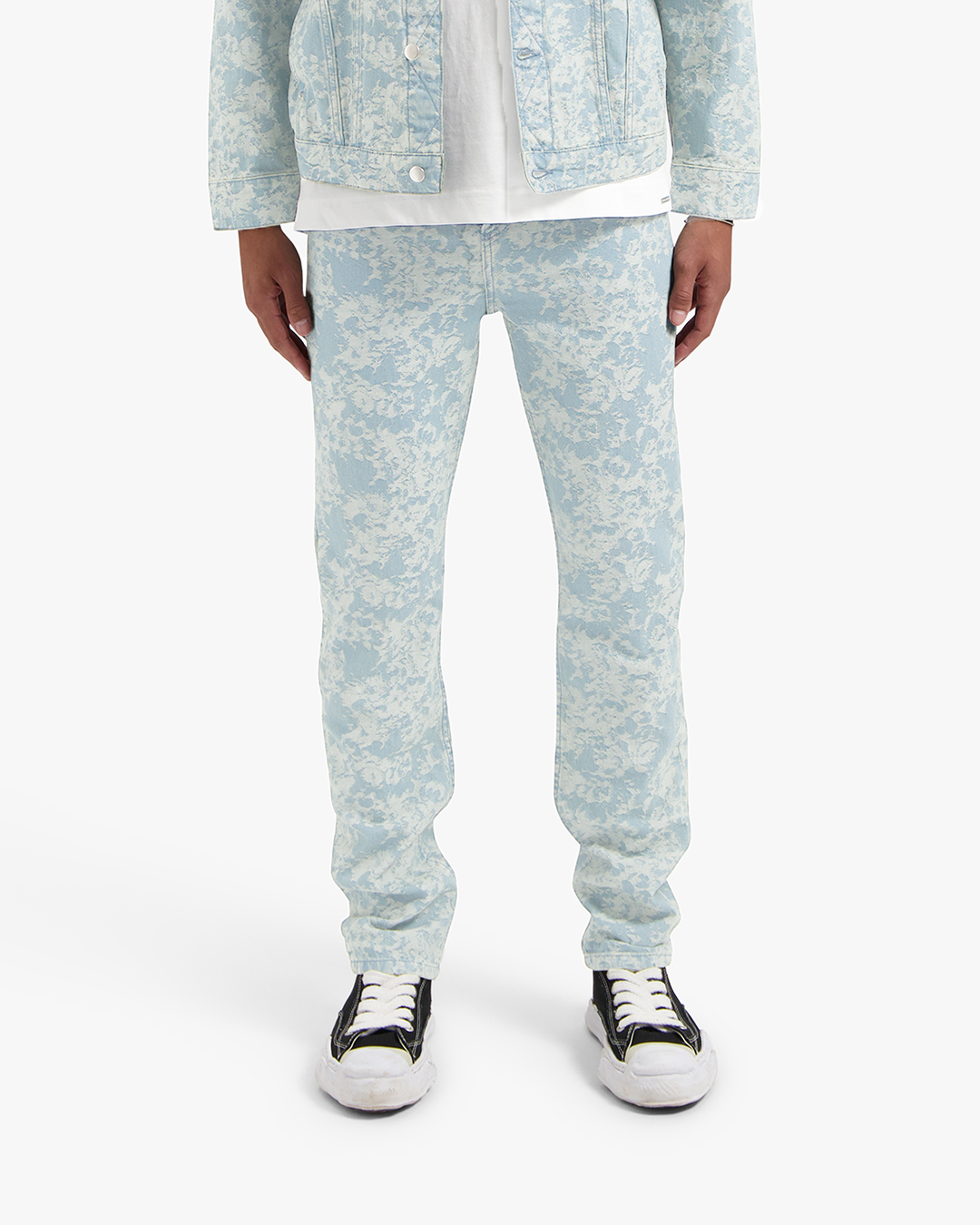 CROYEZ JACQUARD CAMO JEANS | LIGHT BLUE