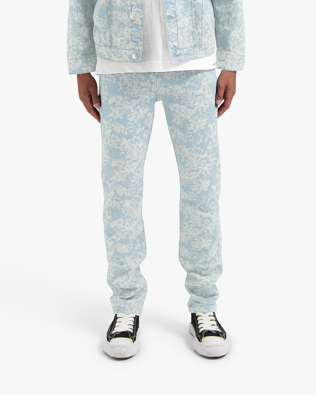 CROYEZ JACQUARD CAMO JEANS - LIGHT BLUE