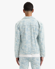 CROYEZ JACQUARD CAMO DENIM JACKET | LIGHT BLUE