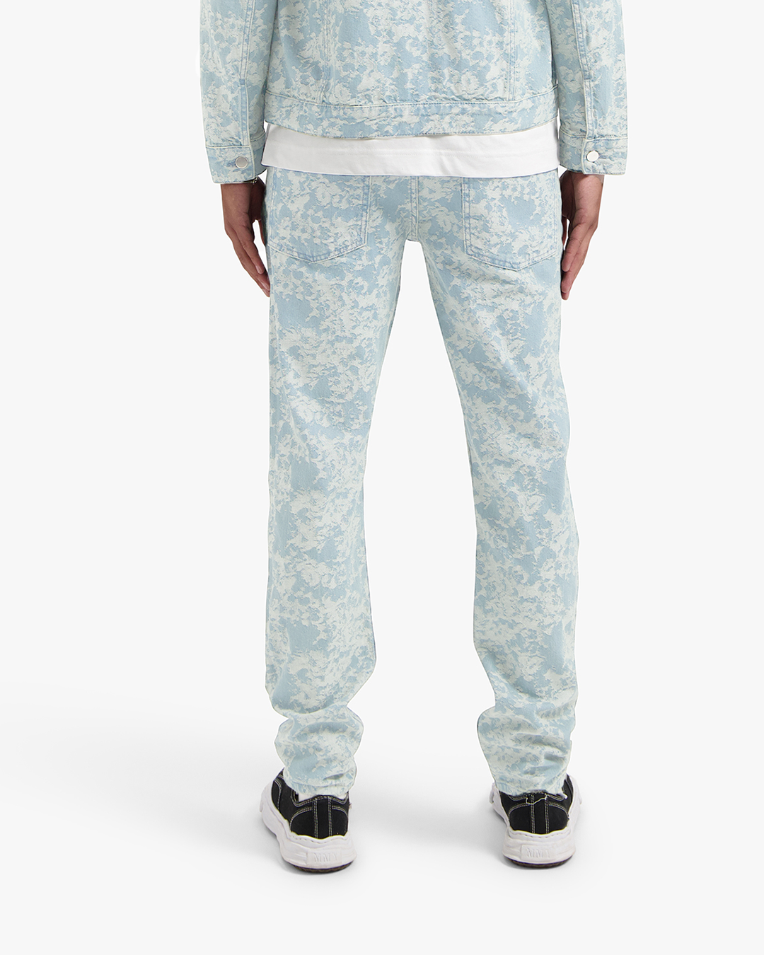 CROYEZ JACQUARD CAMO JEANS - LIGHT BLUE