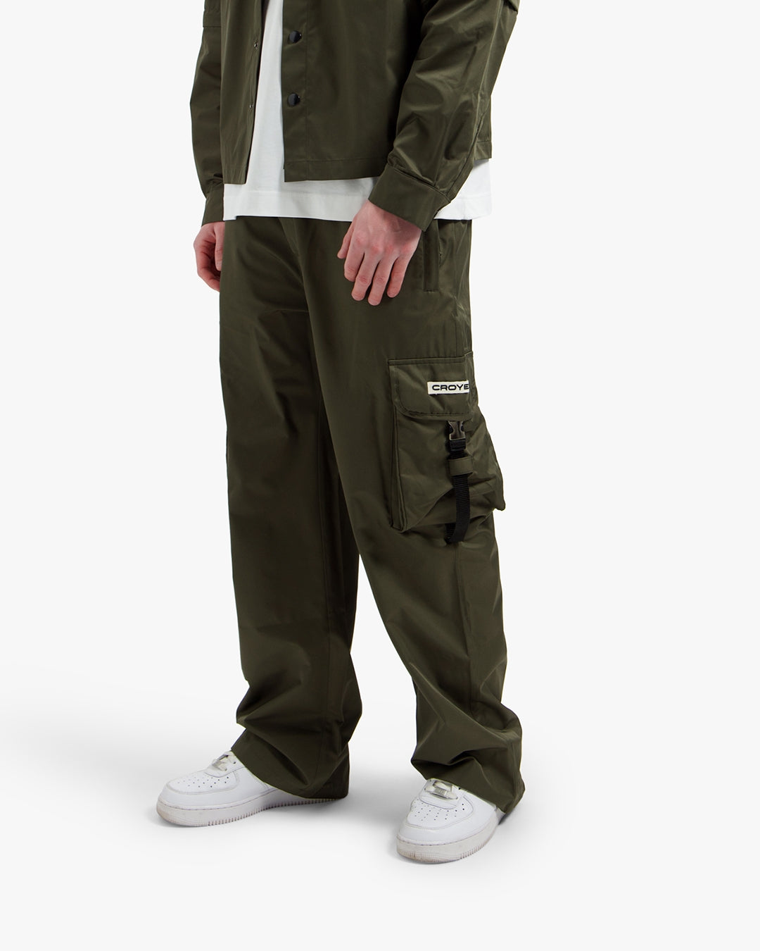 Croyez Etiquette Nylon Pants | Dusty Olive