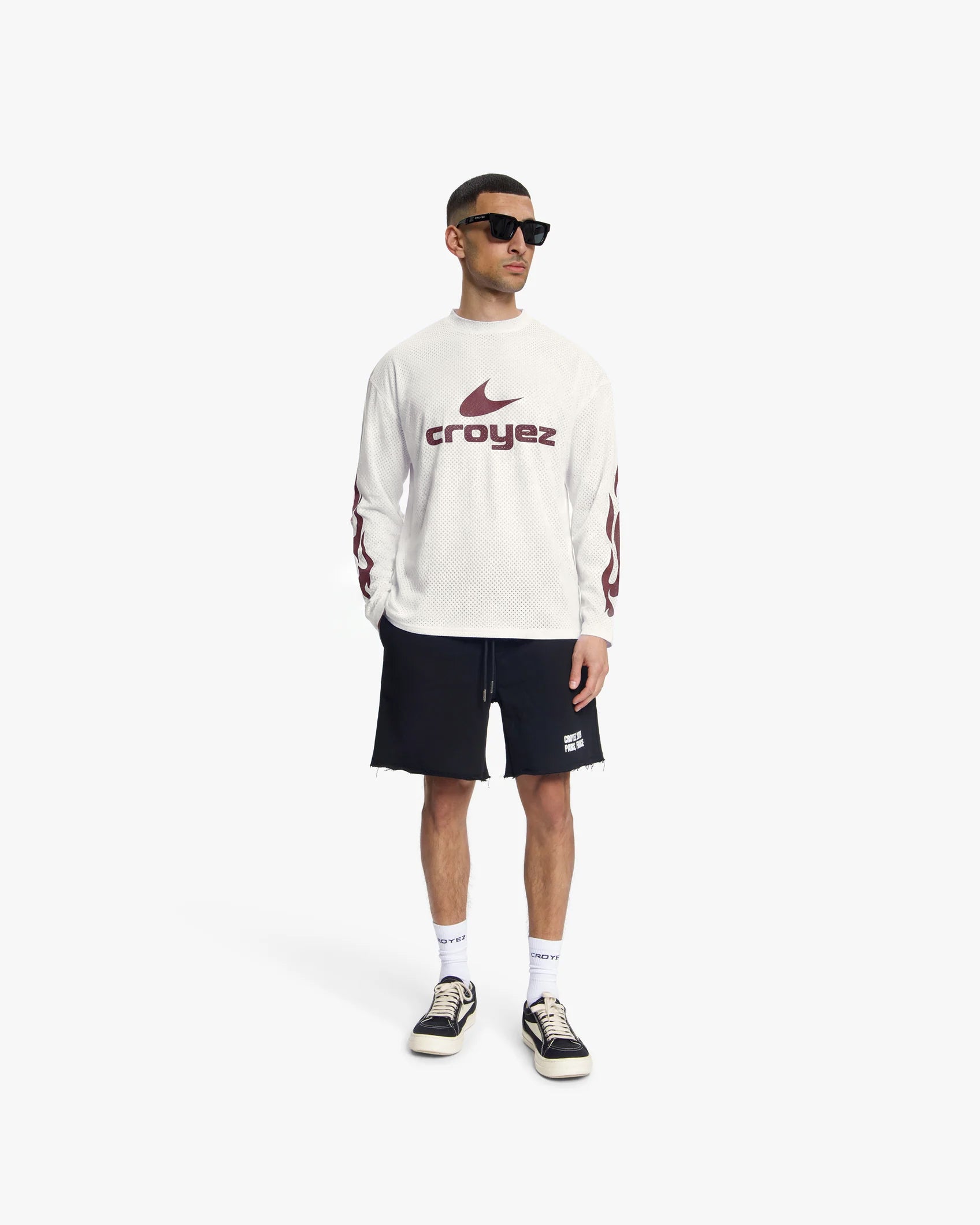 Croyez Service Dept Longsleeve | Off-White/Cherry