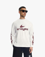 Croyez Service Dept Longsleeve | Off-White/Cherry