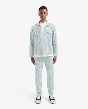 CROYEZ JACQUARD CAMO DENIM JACKET | LIGHT BLUE