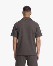 Croyez Initial Waffle Shirt | Washed Brown