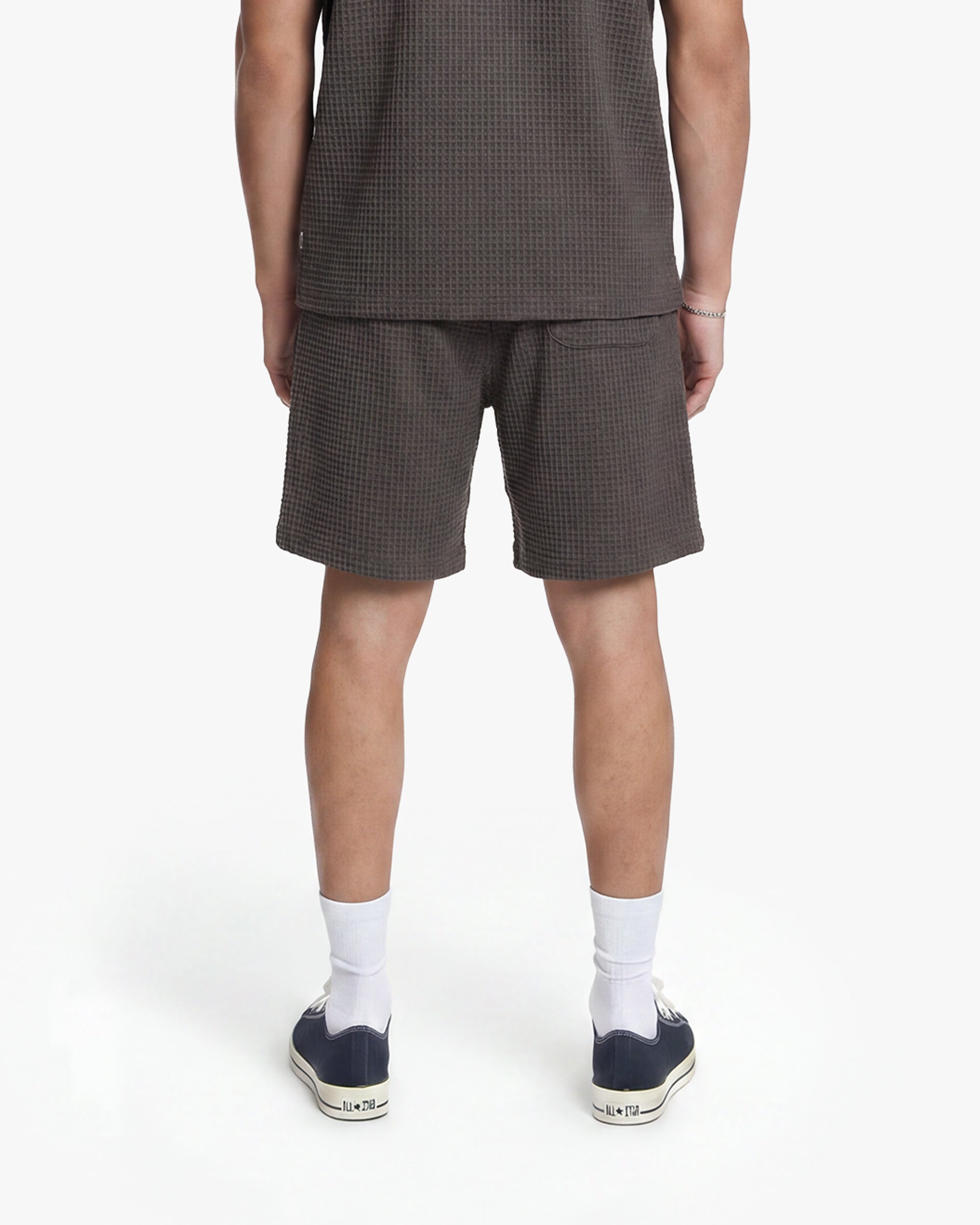 Croyez Initial Waffle Shorts | Washed Brown