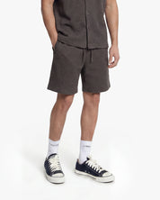 Croyez Initial Waffle Shorts | Washed Brown