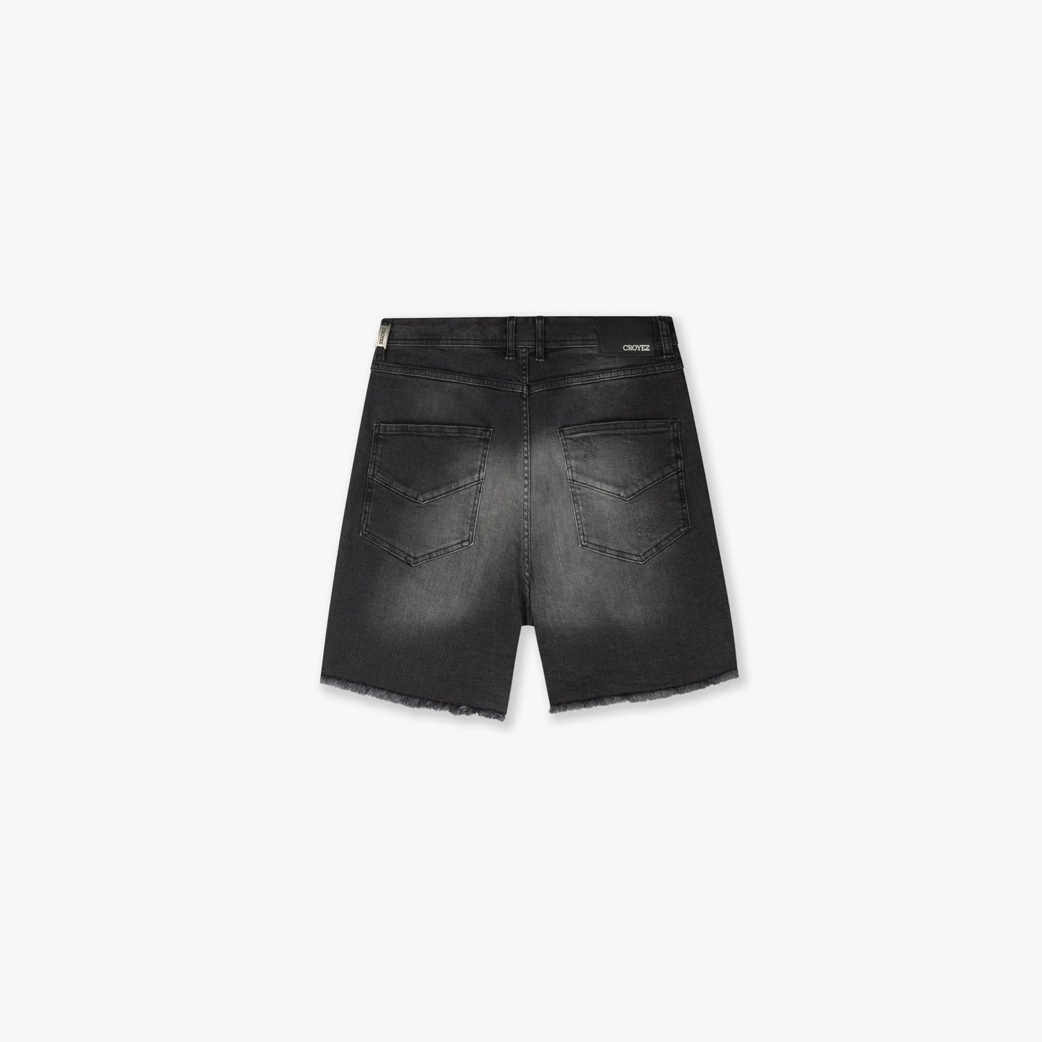 CROYEZ CH1 DISTRESSED DENIM SHORT | BLACK/BLUE SURF