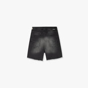 CROYEZ CH1 DISTRESSED DENIM SHORT | BLACK/BLUE SURF